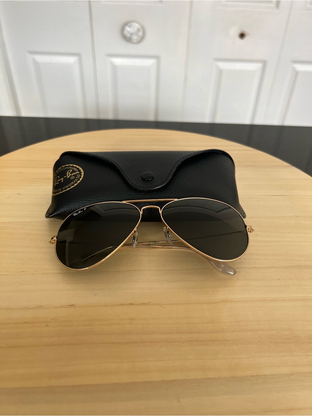 Ray-Ban Aviator Large Polarized Metal Sunglasses